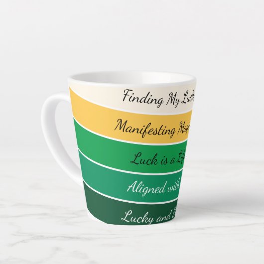 Tasse Latte Modern St. Patrick’s Day Gradient (Angle gauche)