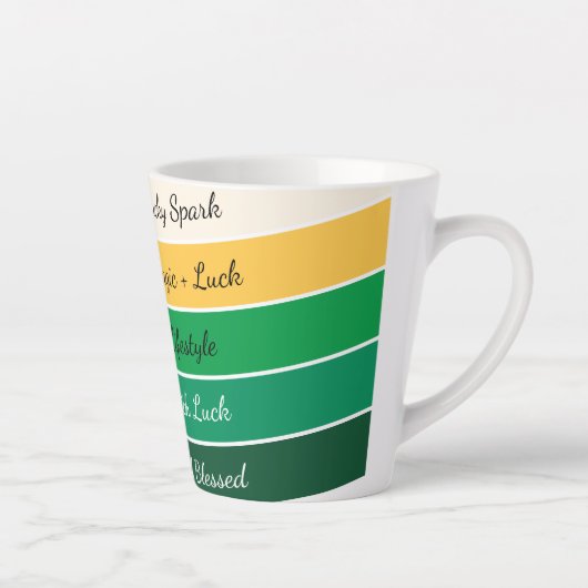 Tasse Latte Modern St. Patrick’s Day Gradient (Droite)