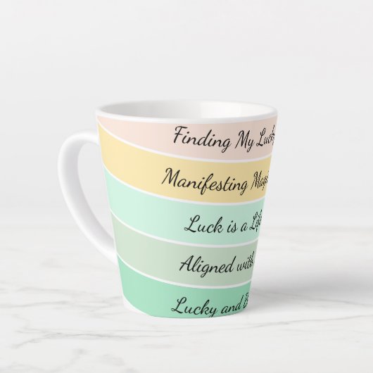 Tasse Latte Modern St. Patrick’s Day Gradient (Angle gauche)