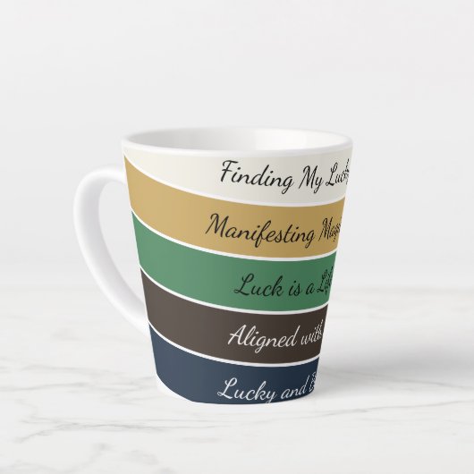 Tasse Latte Modern St. Patrick’s Day Gradient (Angle gauche)