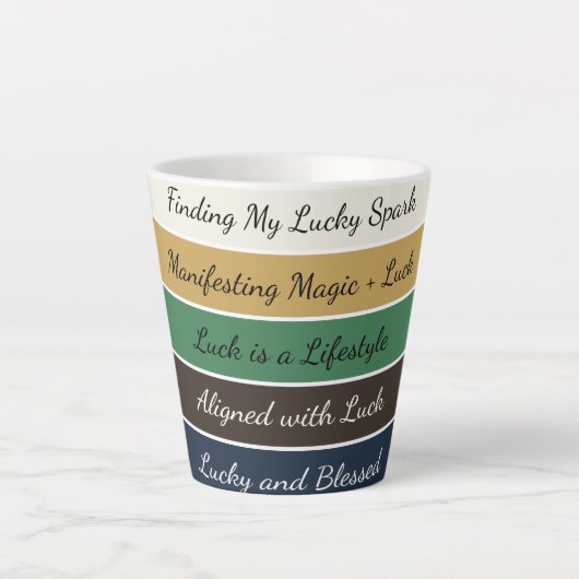 Tasse Latte Modern St. Patrick’s Day Gradient (Devant)