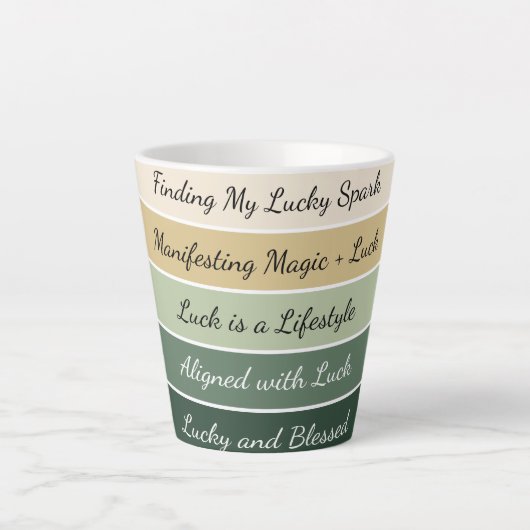 Tasse Latte Modern St. Patrick’s Day Gradient (Devant)