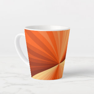 Tasse Latte Moderne Abstrait Orange Rouge Vanille Graphique Fr