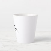 Tasse Latte Moderne Black et Blanc Personnalisé Bridesmaitres  (Devant)
