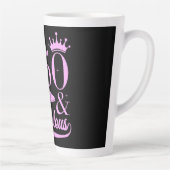 Tasse Latte Moderne Elegant 50 et fabuleuse femme d'anniversai (Droite)