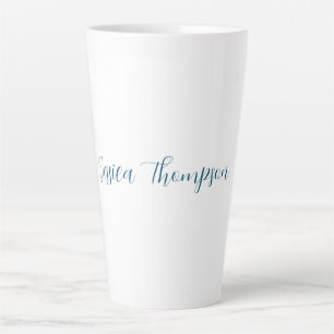 Tasse Latte Moderne élégant Plain Simple Nom Professionnel