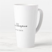 Tasse Latte Moderne élégant Plain Simple Professionnel (Angle droit)