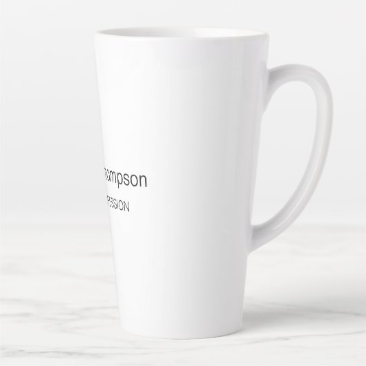Tasse Latte Moderne élégant Plain Simple Professionnel (Droite)
