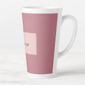 Tasse Latte Moderne Elegant Plain Simple Rose Or Votre nom (Droite)