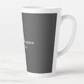Tasse Latte Moderne Élégant Plat Simple Professionnel Gris (Droite)