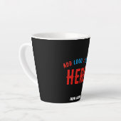 TASSE LATTE MODERNE ET MODERNE PERSONNALISABLE NOIR VÉRIFIÉ (Angle gauche)