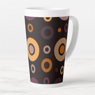 Tasse Latte Moderne géométrique d'automne du milieu du siècle