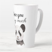 Tasse Latte Moderne Je T'Aime Beary Beaucoup Panda Noir Et Bla (Angle droit)