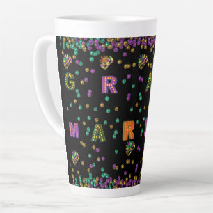 Tasse Latte Moderne Mardi Gras