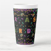 Tasse Latte Moderne Mardi Gras (Devant)
