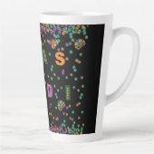 Tasse Latte Moderne Mardi Gras (Droite)