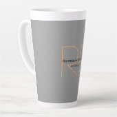 Tasse Latte Moderne minimaliste Plain Simple Monogramme Manage (Angle gauche)