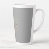 Tasse Latte Moderne minimaliste Plain Simple Monogramme Manage (Droite)