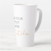 Tasse Latte Moderne minimaliste Plaque personnalisée Ajouter u (Angle droit)