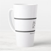 Tasse Latte Moderne Monogramme Professionnel Plain Simple Mini (Angle gauche)
