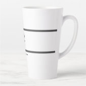 Tasse Latte Moderne Monogramme Professionnel Plain Simple Mini (Droite)