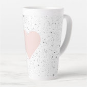 Tasse Latte Moderne Pastel Rose & Coeur Beau Cadeau (Angle droit)
