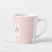Tasse Latte Moderne Pastel Rose Vous Comptez Inspiration Citat (Droite)