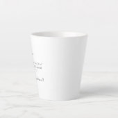 Tasse Latte Moderne Simple Calligraphie (Devant)