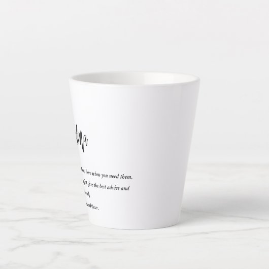 Tasse Latte Moderne Simple Meilleure grand-mère toujours Meill (Devant)