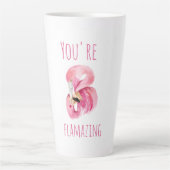 Tasse Latte Moderne Vous Flamazirez Beauté Flamant rose rose (Devant)
