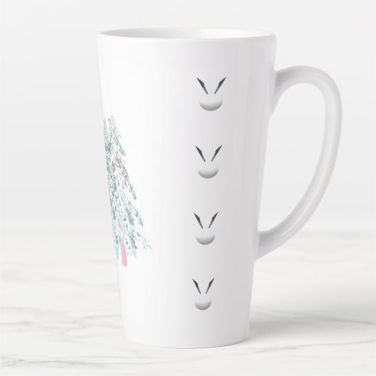 TASSE LATTE MODRN ART ARGENT BLANC ARGENT MOINS EST PLUS (Droite)