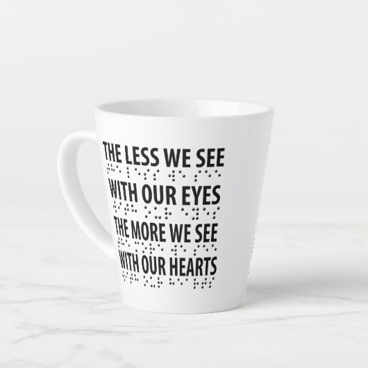 Tasse Latte Moins On Voit Avec Nos Yeux - Éclaircissement Brai (Angle gauche)