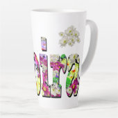 Tasse Latte Moira, Filles Nom Avec Maisies, (Angle droit)