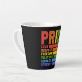 Tasse Latte Mois de la fierté LGBT (Angle gauche)