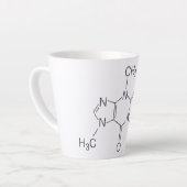 Tasse Latte Molécule de caféine pour les amateurs de café à de (Angle gauche)
