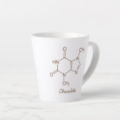 Tasse Latte Molécule de chocolat personnalisée (Angle droit)