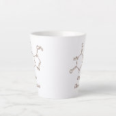 Tasse Latte Molécule de chocolat personnalisée (Devant)