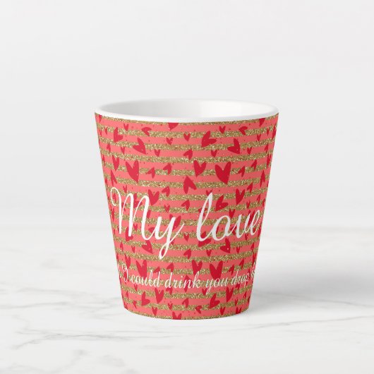 Tasse Latte Mon amour je souhaite.. version 2 (Devant)