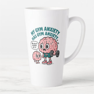 Tasse Latte Mon anxiété de salle de sport a une anxiété de sal