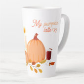 Tasse Latte Mon Citrouille Latte - Gros Latte De Thanksgiving (Angle droit)