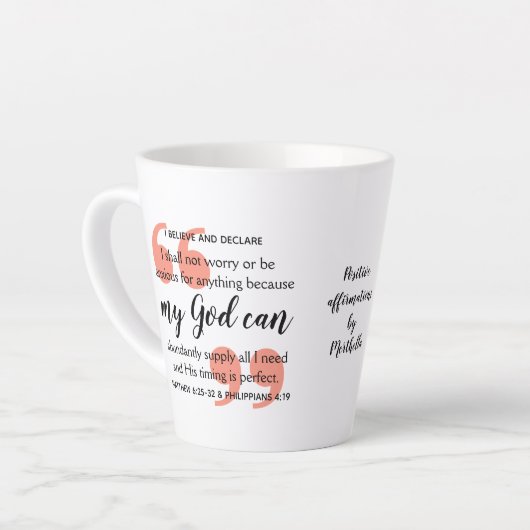 Tasse Latte MON DIEU PEUT L'Affirmation chrétienne positive (Angle gauche)