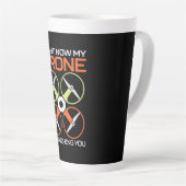 Tasse Latte Mon Drone (Angle droit)
