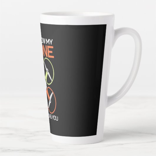 Tasse Latte Mon Drone (Droite)