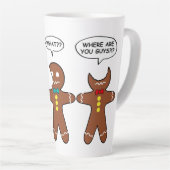 Tasse Latte Mon pain d'épices ma jambe fait mal à l'Humour (Angle droit)