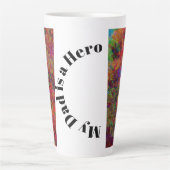 Tasse Latte Mon père est Fête des pères de héros Art Abstrait (Devant)