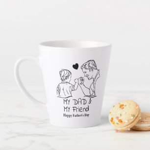 Tasse Latte Mon père et mon ami Je suis heureux de la Fête des