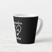 Tasse Latte Mon Petit-Fils Est Mon Saint Valentin. (Angle droit)