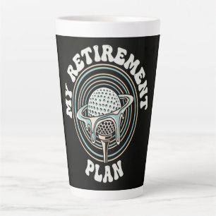 Tasse Latte Mon Plan De Retraite Golfeur De Retraite De Golf