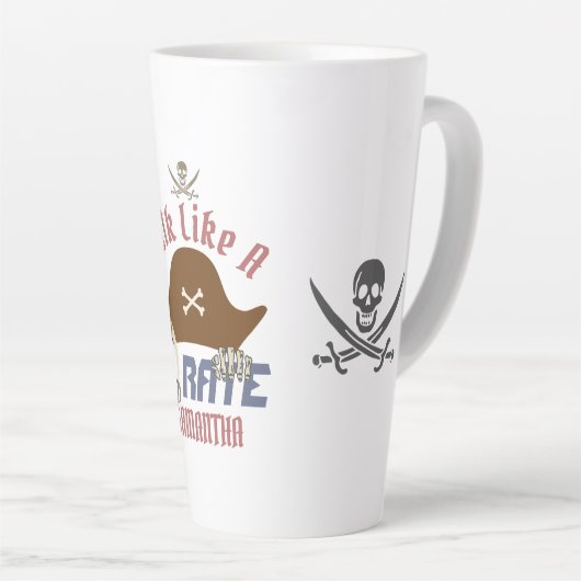 Tasse Latte Mon trésor | International Talk Like a Pirate day (Angle droit)