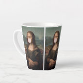 Tasse Latte Mona Lisa Blown Pink Buble gomme (Angle gauche)